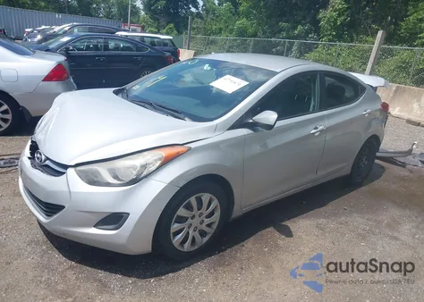 2012 Hyundai Elantra Gls (Ulsan Plant) from USA, damaged, VIN KMHDH4AE9CU378841